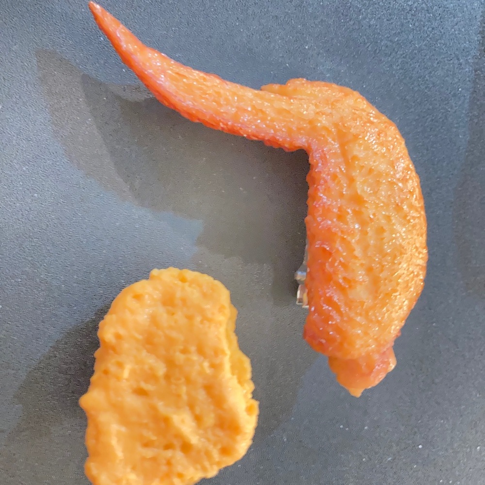 Hair clips-Chicken wing and chicken nugget accessory